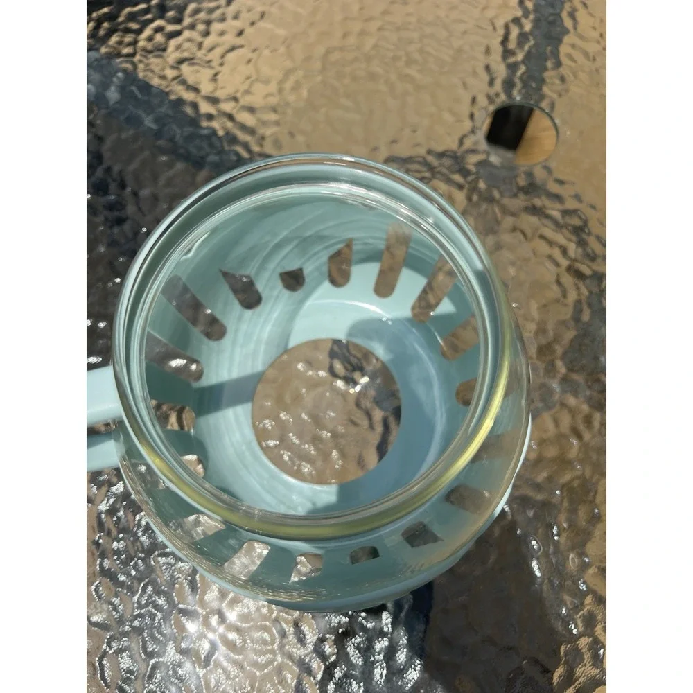 Ecolution Micro-Pop Microwave Glass Popcorn Popper Mint Green Lid Bowl